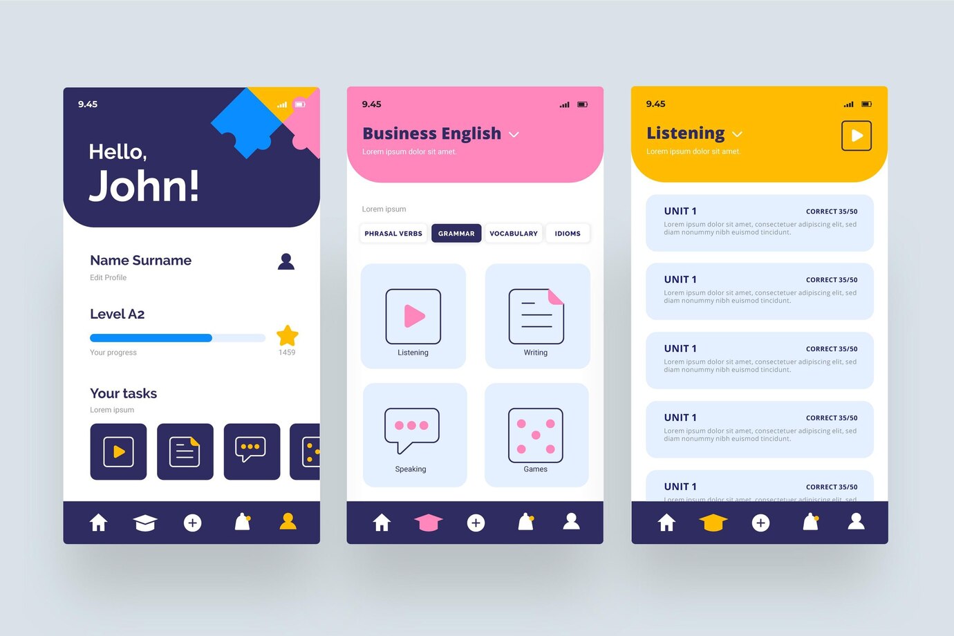 Mobile App UIUX Design​ 1